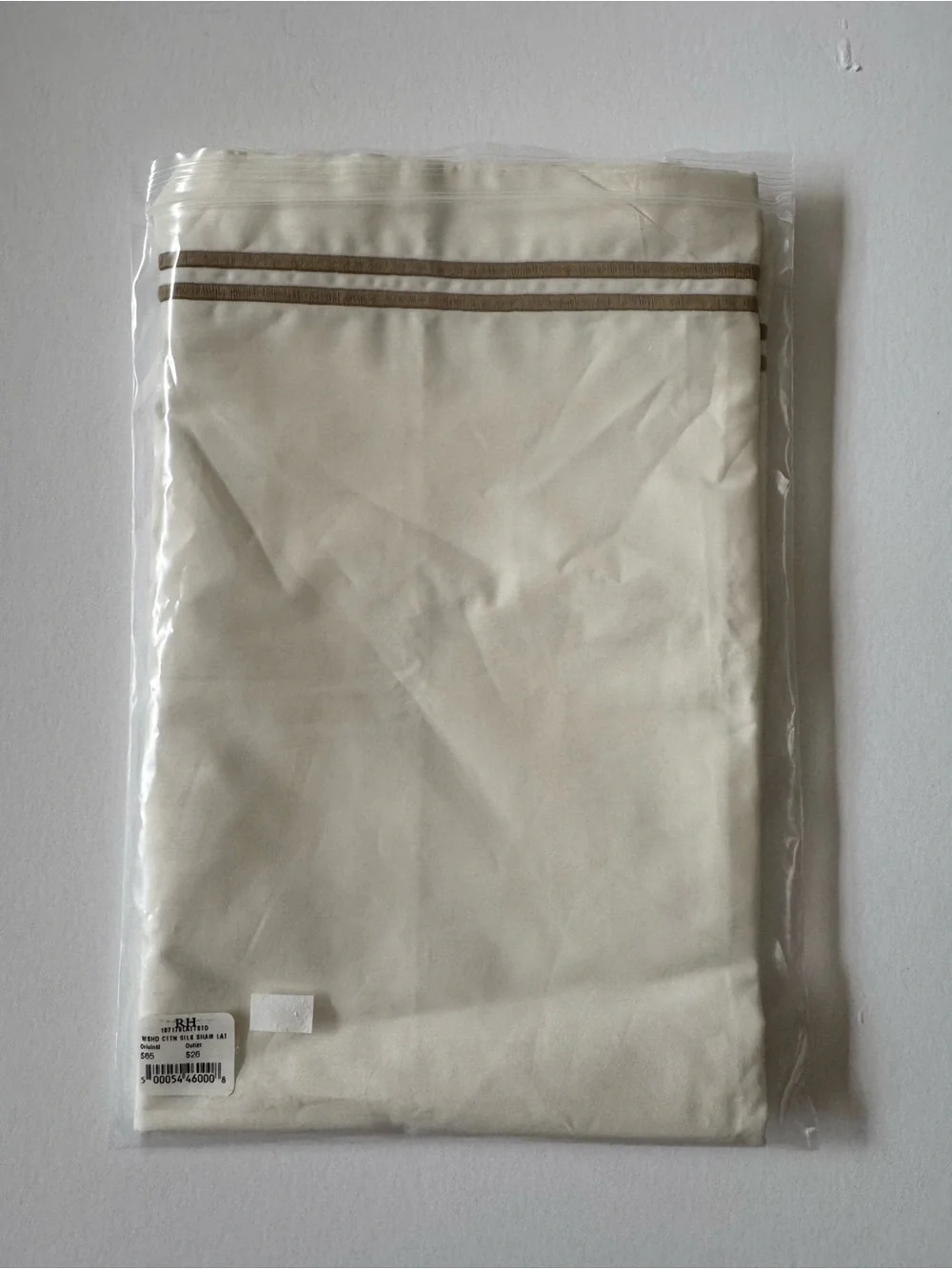 NWT One Restoration Hardware RH Teen Embroidered Anya STANDARD Sham White 25”x32